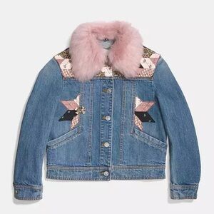 Extremely rare Coach quilted denim jacket EUC